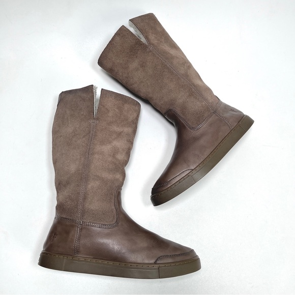 FRYE shearling lined leather suede winter boots 3471083 - Picture 1 of 13